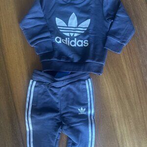 Adidas Baby Crewneck and Jogger Set (Size 9-12M)